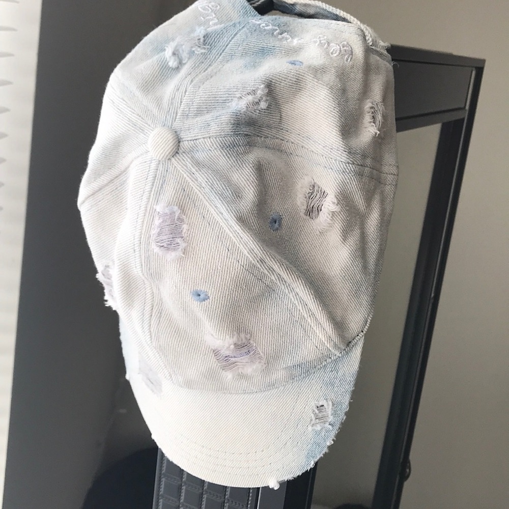 Bleach washed hat